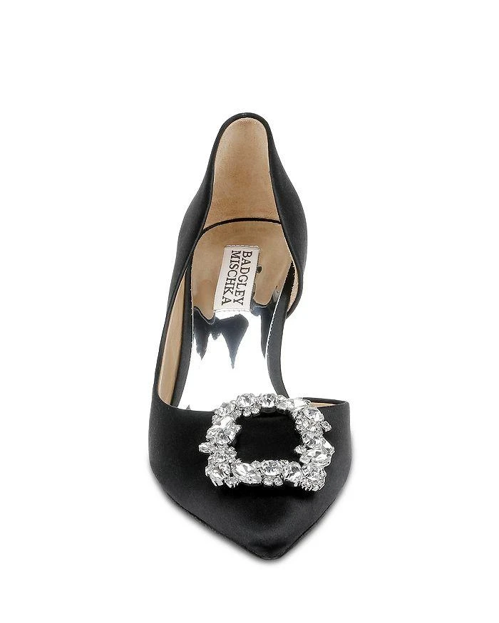 Badgley Mischka Women's Fabia II Embellished Pointed Toe Slip On Pumps 5
