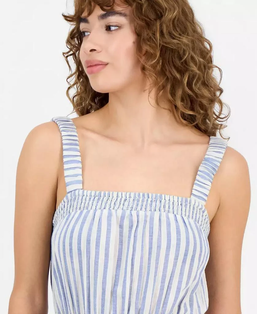 And Now This Petite Cotton Smocked-Waist Jumpsuit, Macy
s Exclusive 4
