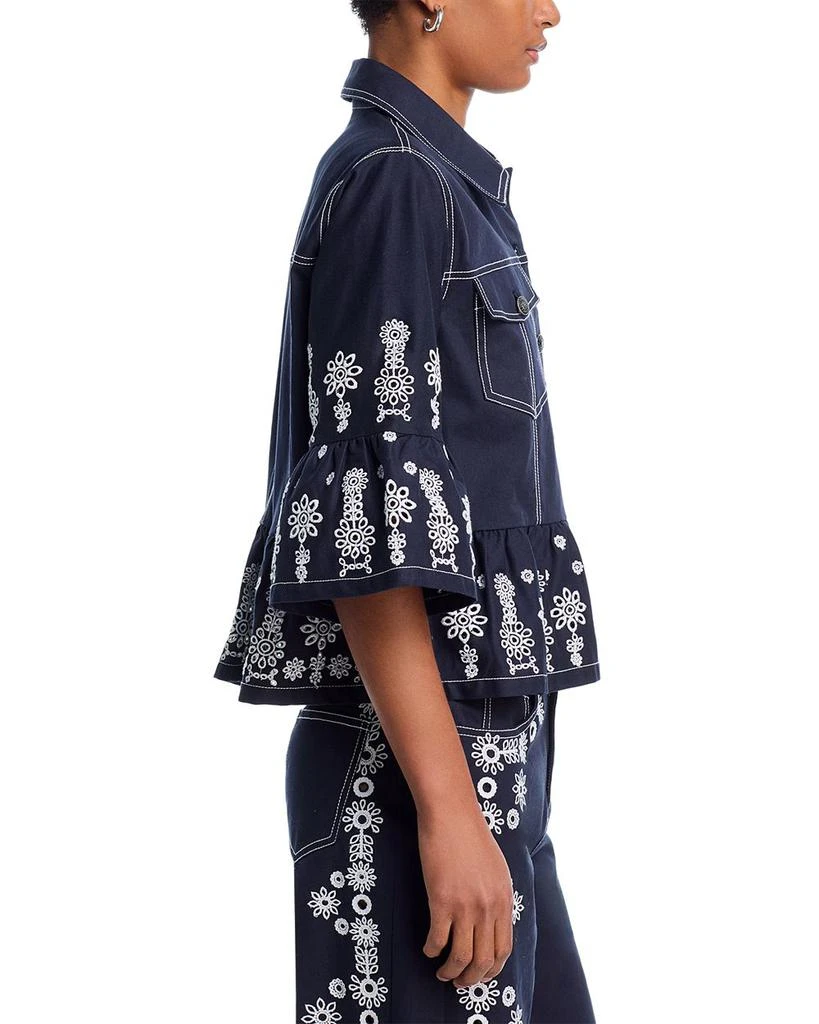 Cinq à Sept Cinq a Sept Mazie Eyelet Mandie Denim Jacket 4