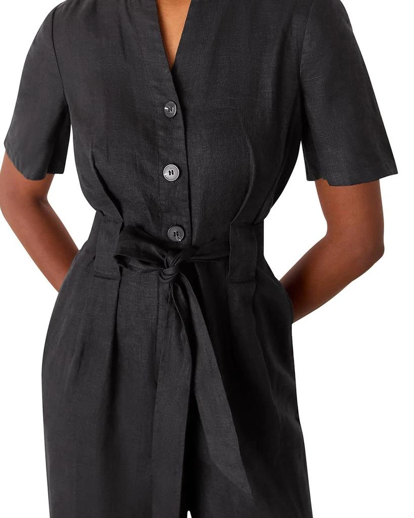 Whistles Fiona Linen Button Front Jumpsuit 5