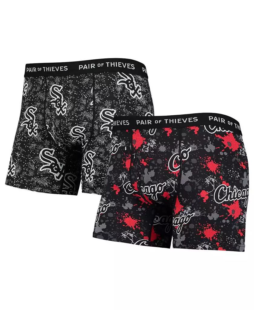 Pair Of Thieves Men's Black Chicago White Sox Super Fit 2-Pack Boxer Briefs Set