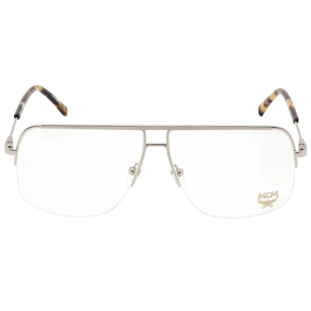 MCM MCM Men's Eyeglasses - Clear Lens Shiny Silver Aviator Shape Frame | MCM2158 041 2