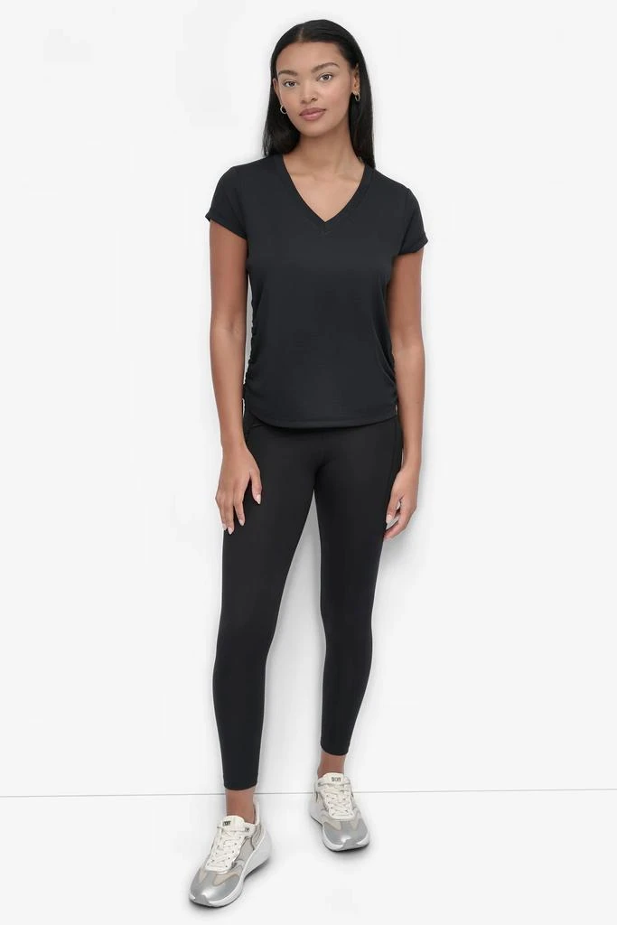 DKNY RUCHED TECH-MESH PERFORMANCE TEE 8