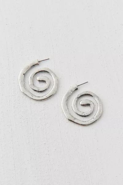 Urban Outfitters Swirly Burnished Hoop Earring