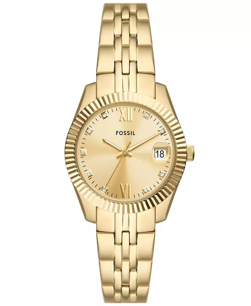 Fossil Women's Scarlette Three-Hand Date Gold-Tone Stainless Steel Watch 32mm
