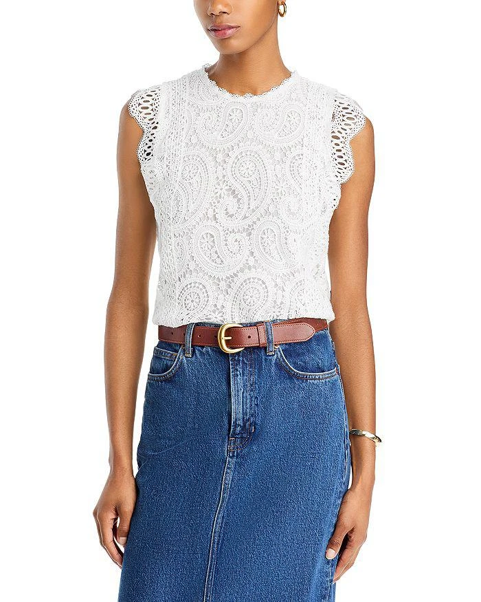 AQUA Paisley Lace Top - Exclusive 1