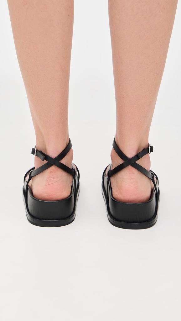 Loeffler Randall Ankle Wrap Footbed Sandals
