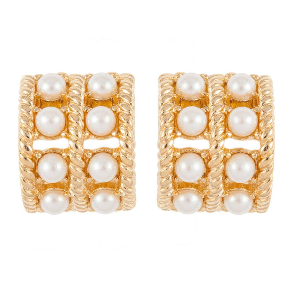 Susan Caplan Vintage 1980s vintage givenchy faux pearl clip-on earrings