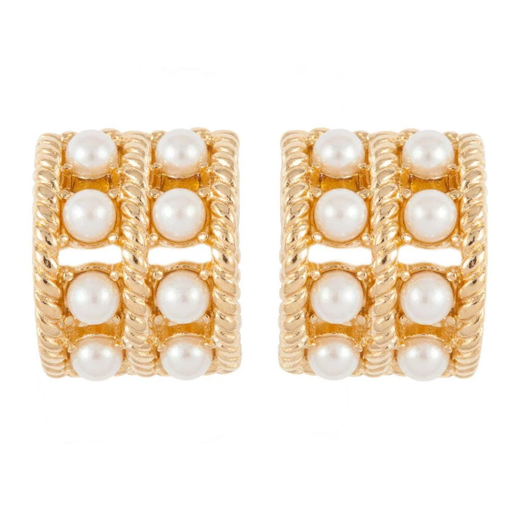 Susan Caplan Vintage 1980s vintage givenchy faux pearl clip-on earrings 1