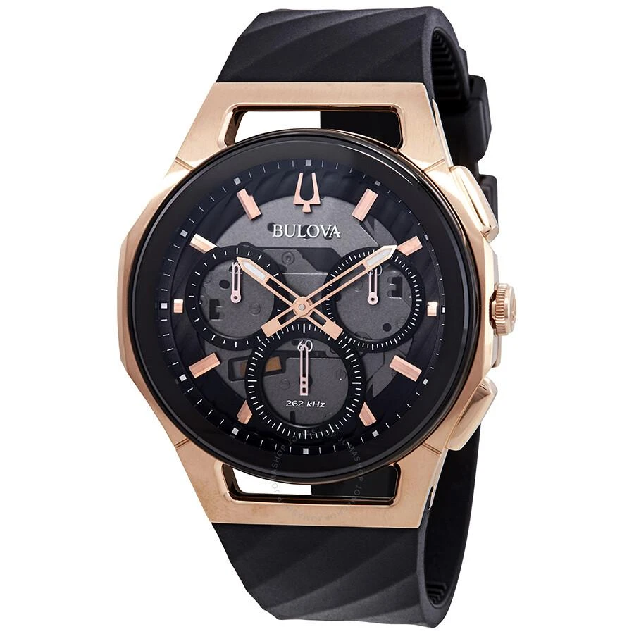 Bulova Curv Chronograph Black Dial Men's Watch 98A185 1