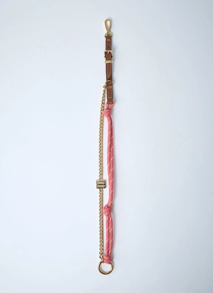 Miu Miu Tamaris Leather Cord And Metal Trick Keyring 1