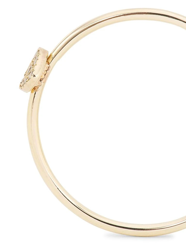 Zoe Chicco Itty Bitty Symbols 14K Yellow Gold & Diamond Padlock Heart Ring 3