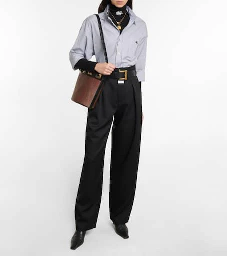 ETRO Wool high-rise wide-leg pants 2