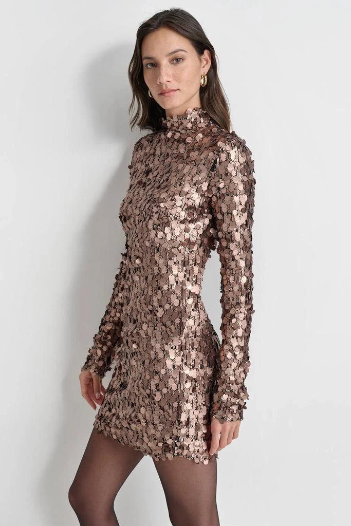 DKNY SEQUINS AND MESH TOP 5