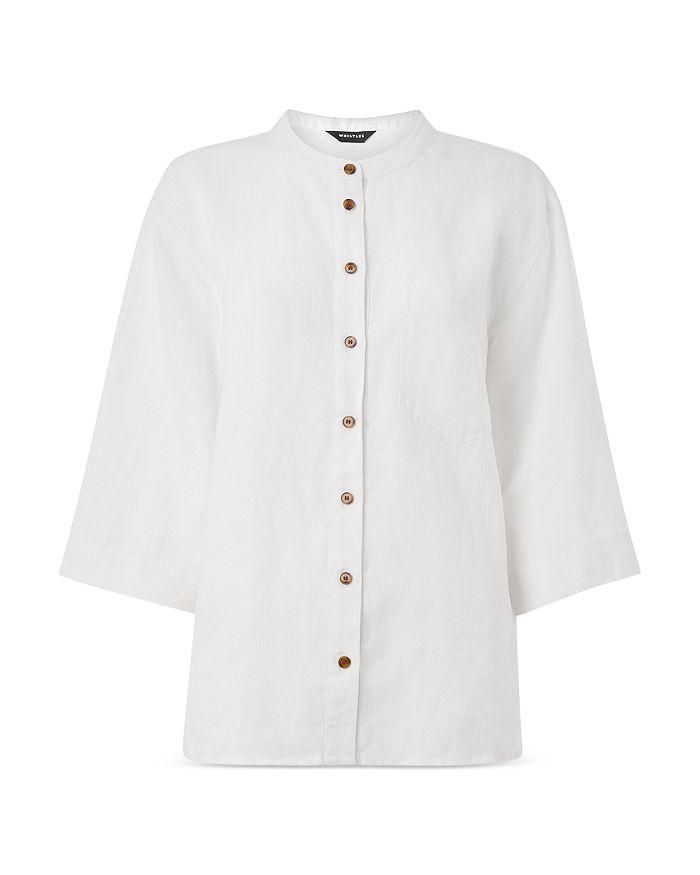 Whistles Grandad Linen Shirt