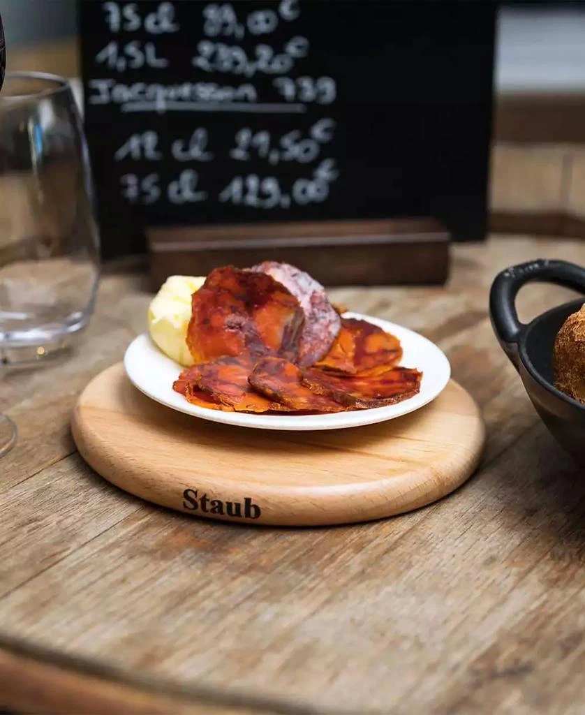 Staub 6" Round Magnetic Wood Trivet 3