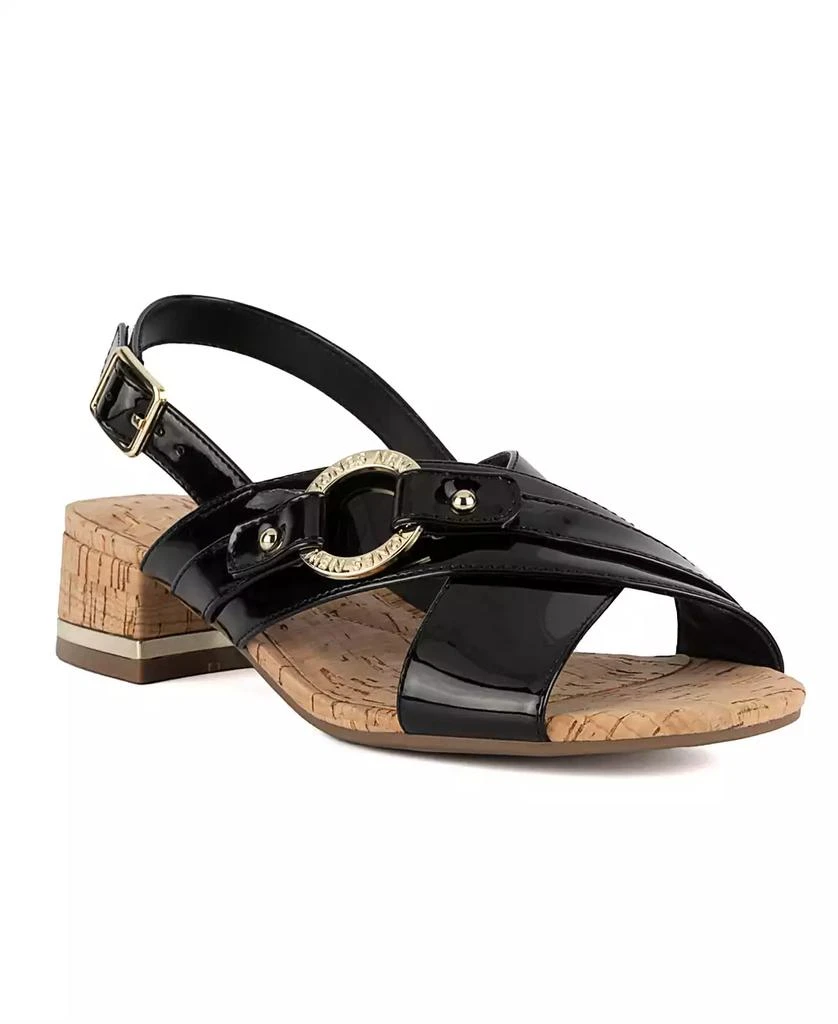 JONES NEW YORK Women's Grenel Crisscross Block Heel Dress Sandals 1