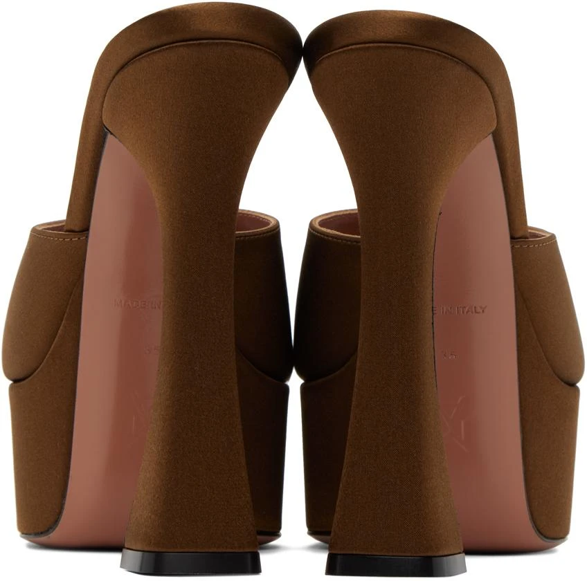 Amina Muaddi Brown Dalida 140 Heeled Sandals 2