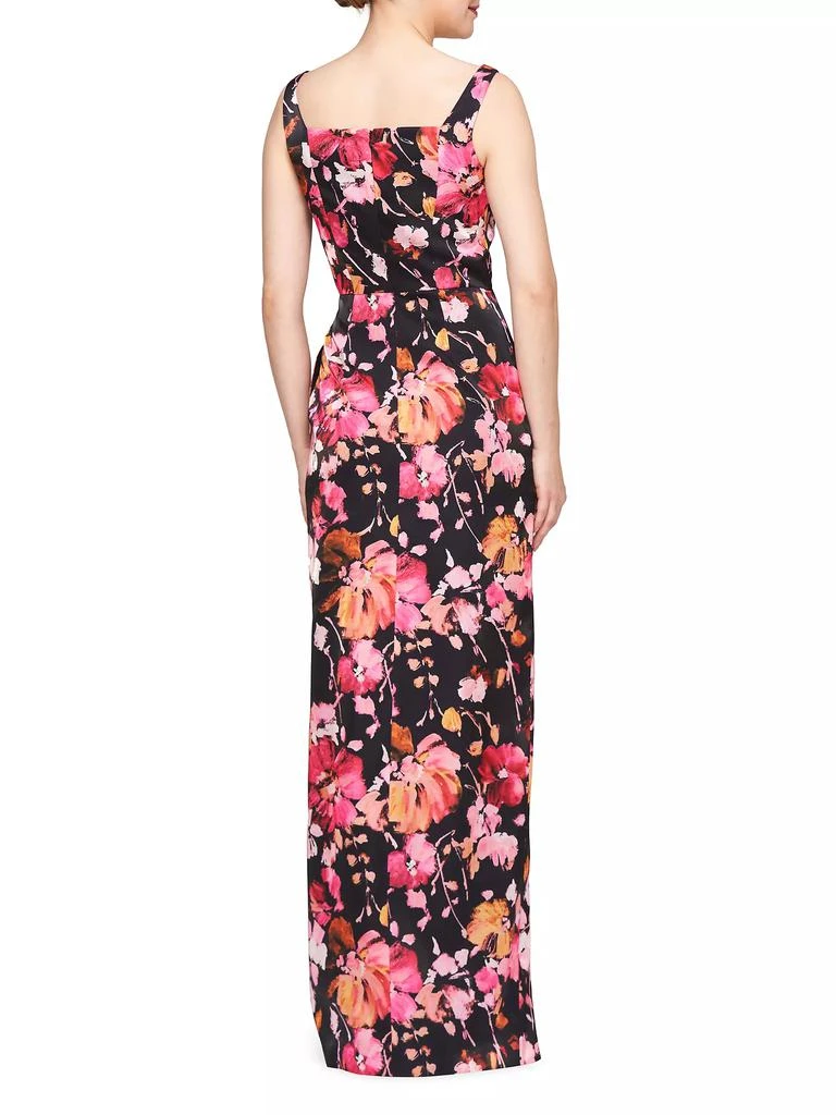 Kay Unger Nicole Floral Organza Column Gown 5
