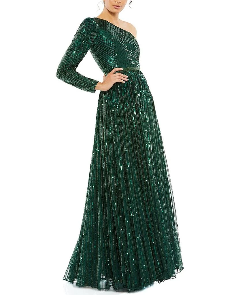Mac Duggal Sequined One Shoulder A-Line Gown 1