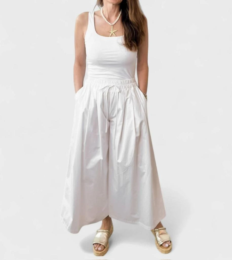 Psophia Psophia - Palazzo Pants With Drawstring Waist 1