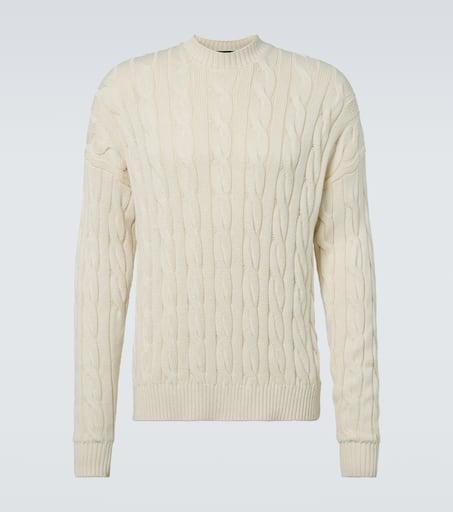 Dunhill Cable-knit cotton and silk sweater