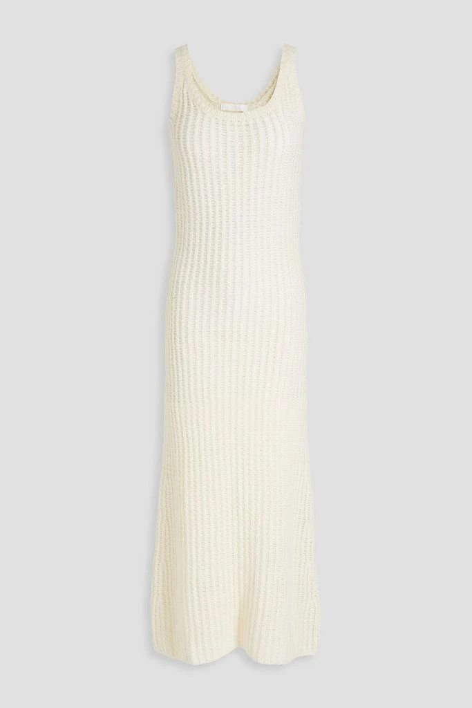 CHLOÉ Open-knit wool, silk and cashmere-blend midi dress 1