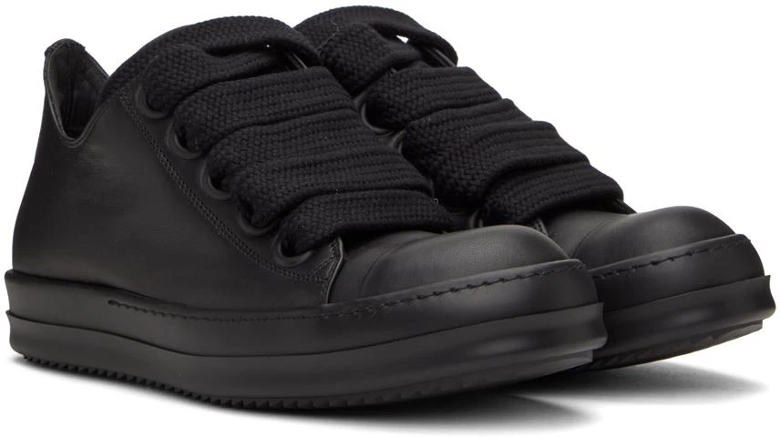 Rick Owens Black Jumbo Laced Low Sneakers 4