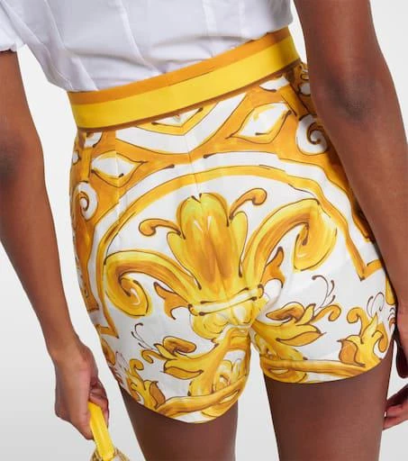 Dolce 
Gabbana Majolica high-rise cotton shorts 5