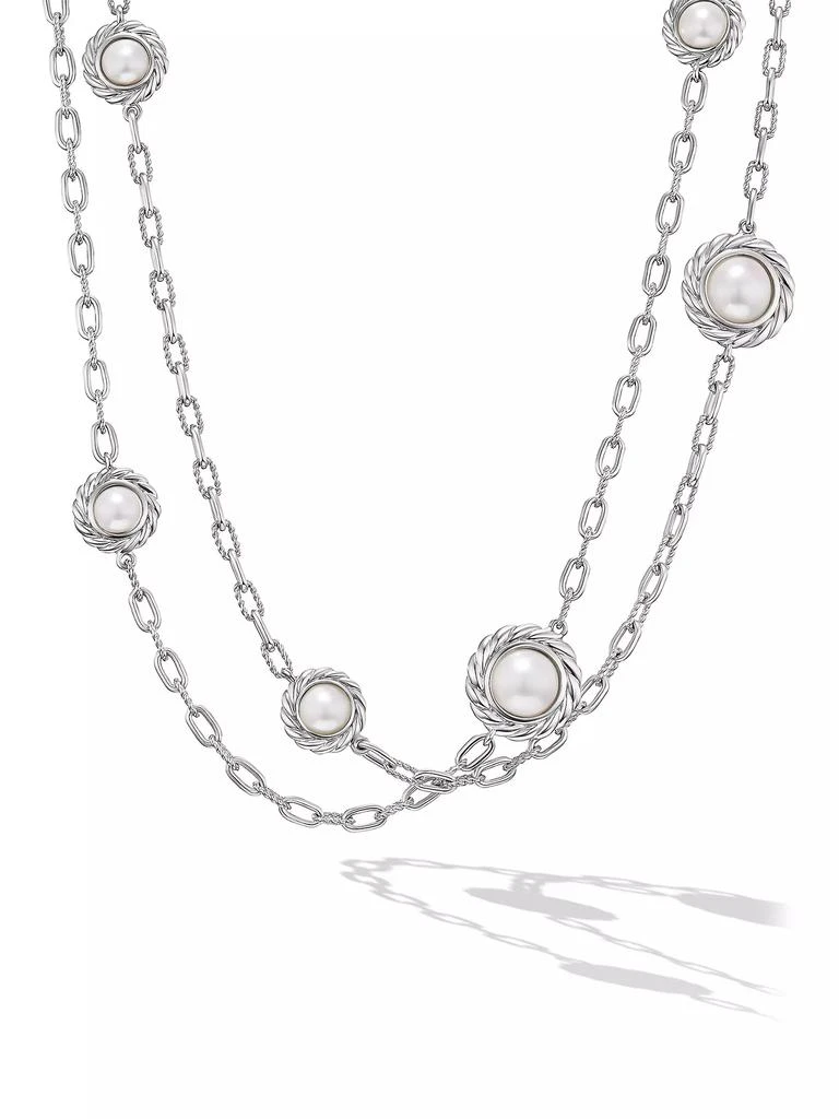 David Yurman Pearl Classics Station Chain Necklace in Sterling Silver 3MM 1