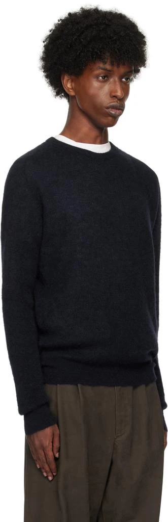 AURALEE Navy Baby Suri Alpaca Sheer Knit Sweater 2