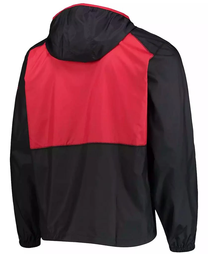 Columbia Men's Black, Scarlet Nebraska Huskers Flash Forward Hoodie Full-Zip Windbreaker Jacket 3