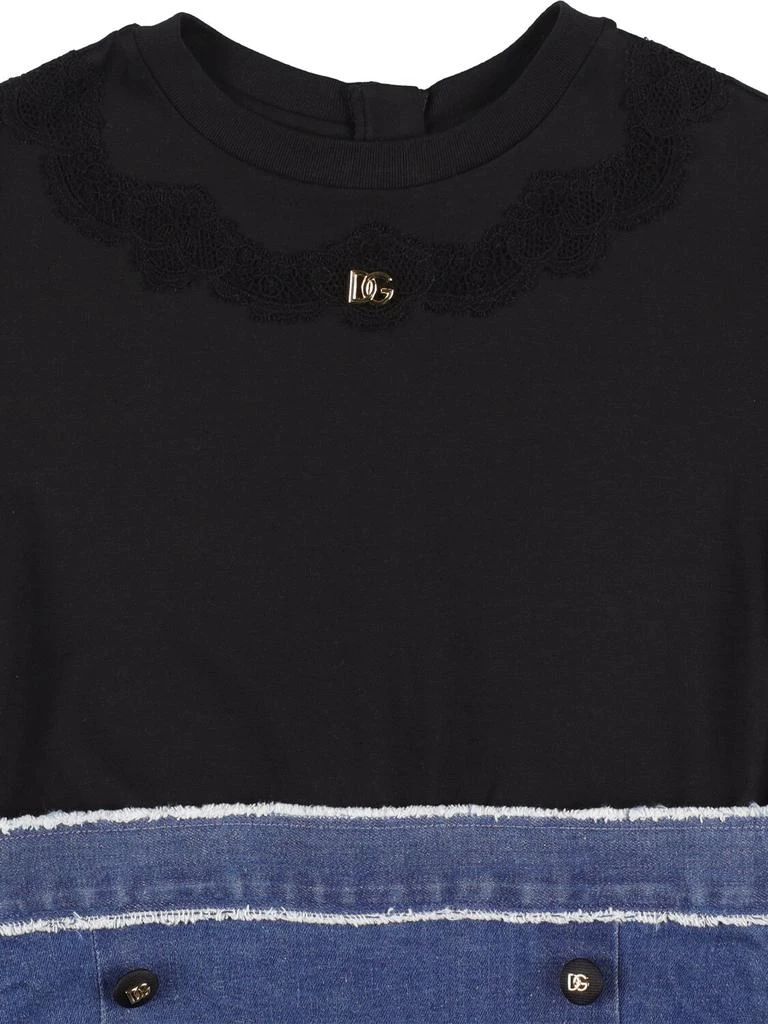 Dolce & Gabbana Cotton Jersey & Denim Dress 1