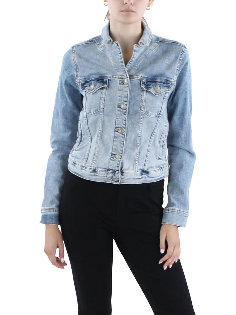 Silver Jeans Co. Womens Crop Denim Denim Jacket 1