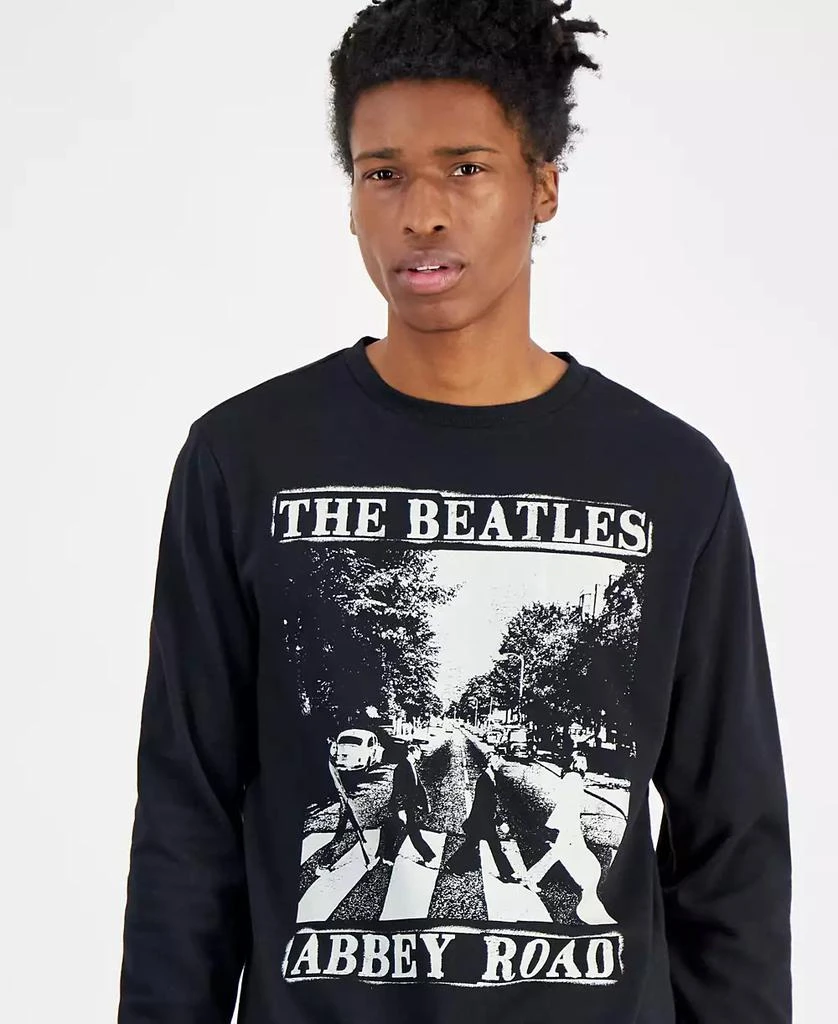 Hybrid Men's The Beatles Abbey Road Regular-Fit Printed Fleece Sweatshirt 3
