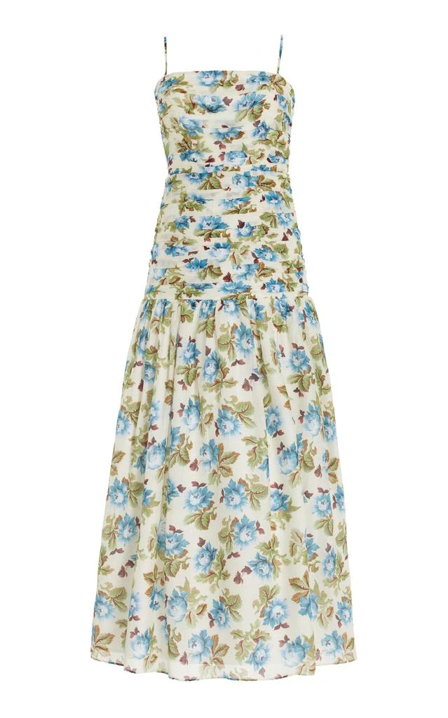 Posse Posse - Raquel Floral Cotton-Silk Maxi Dress - Multi - L - Moda Operandi 1
