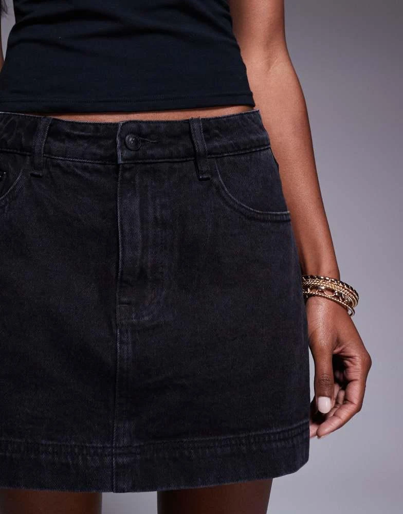 Princess Polly Princess Polly denim skort in washed black 3