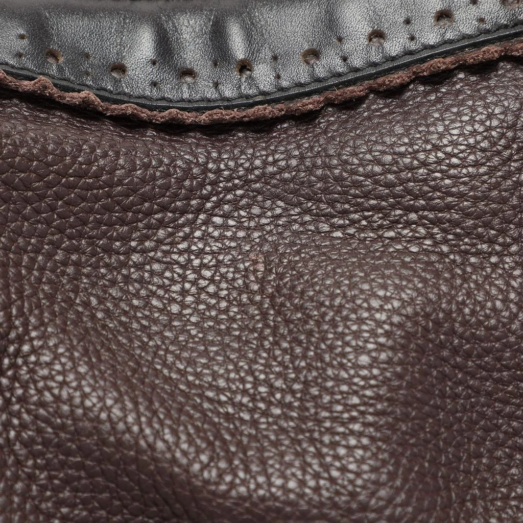 Burberry Burberry Brown/Black Leather Tassel Detail Satchel 6