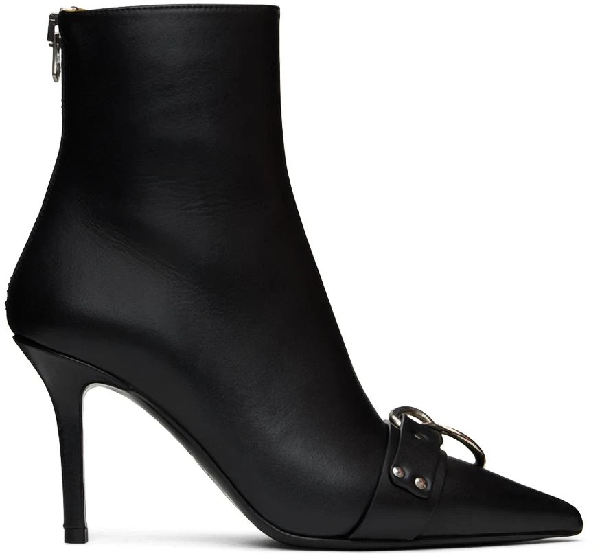 R13 Black Sid Heeled Harness Boots 1