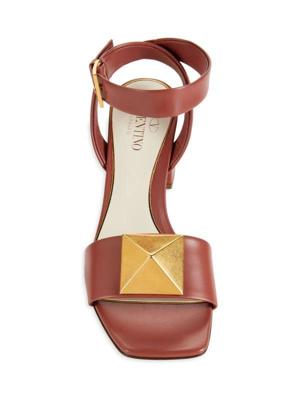 Valentino 63MM Rockstud Leather Ankle Loop Sandals 5