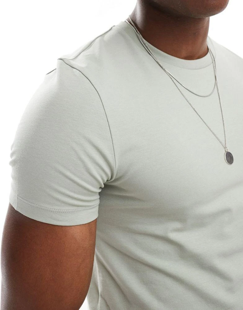 ASOS ASOS DESIGN essential muscle fit t-shirt in light green 3