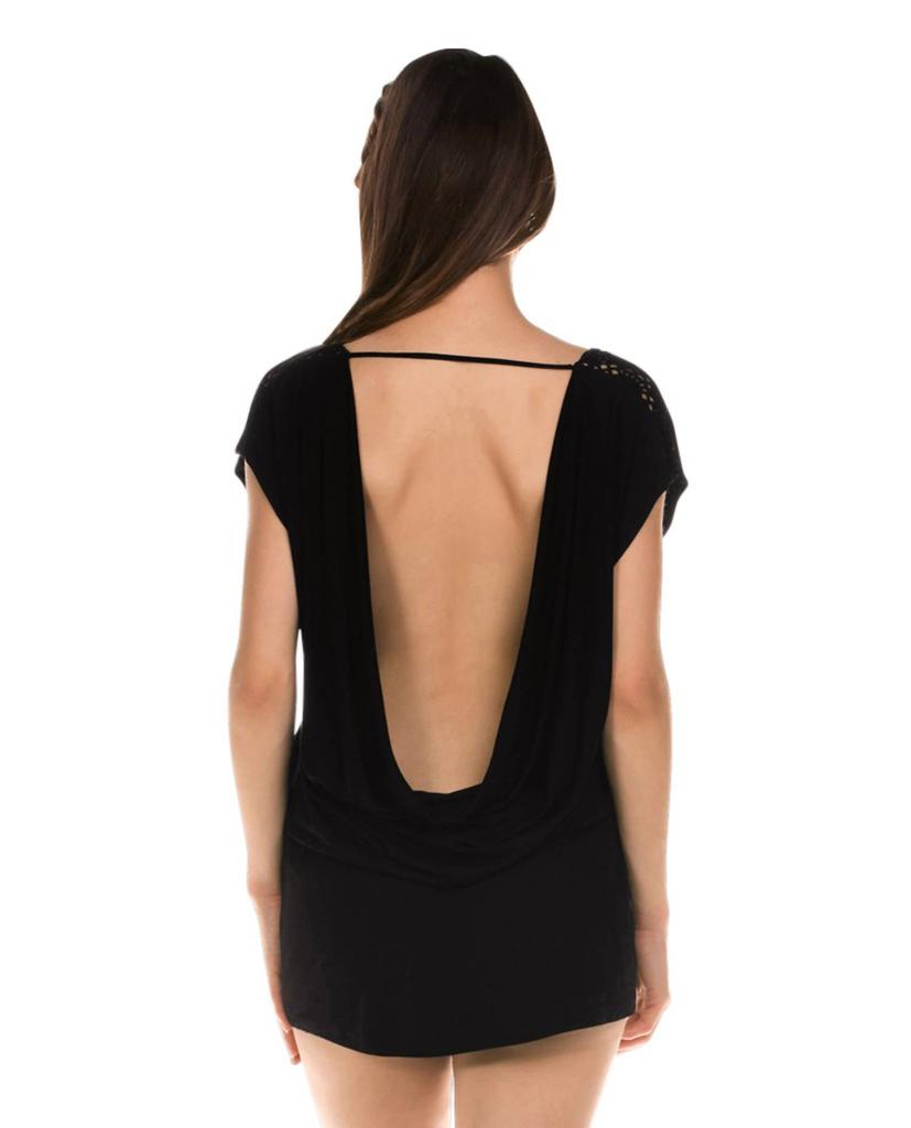 Isabella Rose Lolita Cowl Back Crochet Tunic