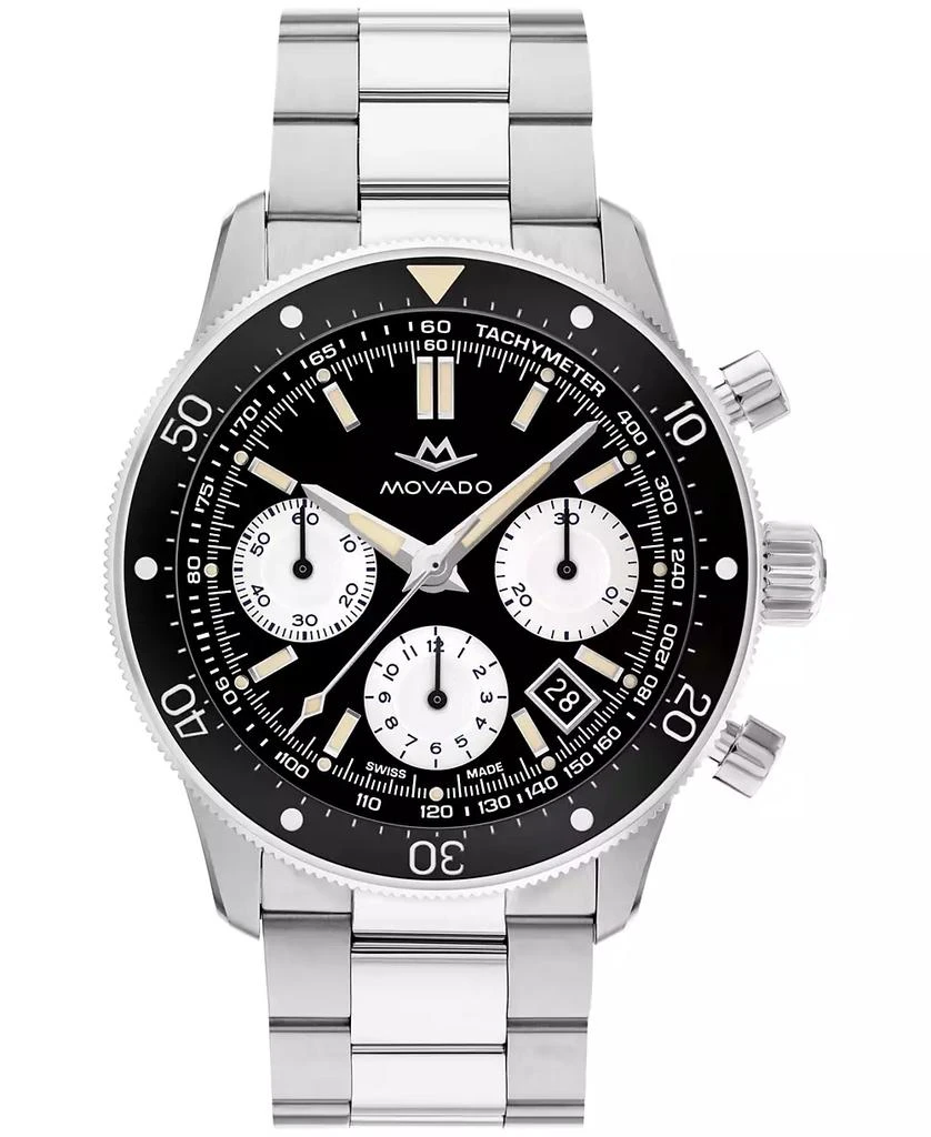 Movado Men's Super Sub Sea Alta Swiss Automatic-Chronograph Dura Steel 904L Watch, 43mm 1
