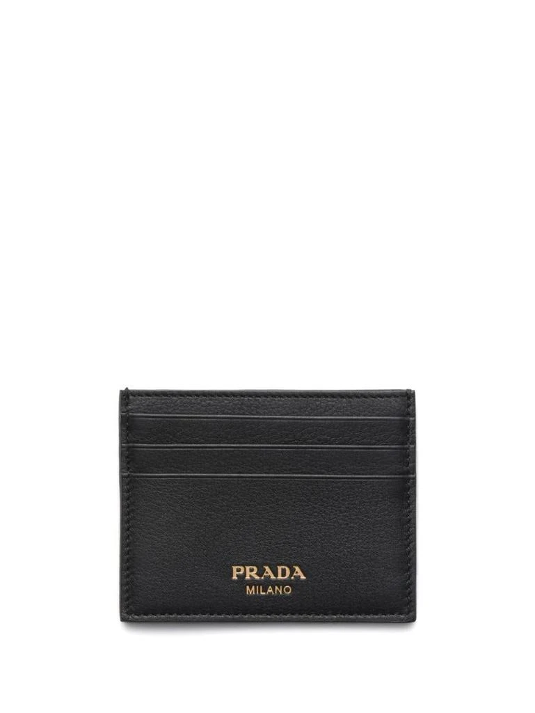 Prada Prada Logo-Stamp Leather Card Holder 1