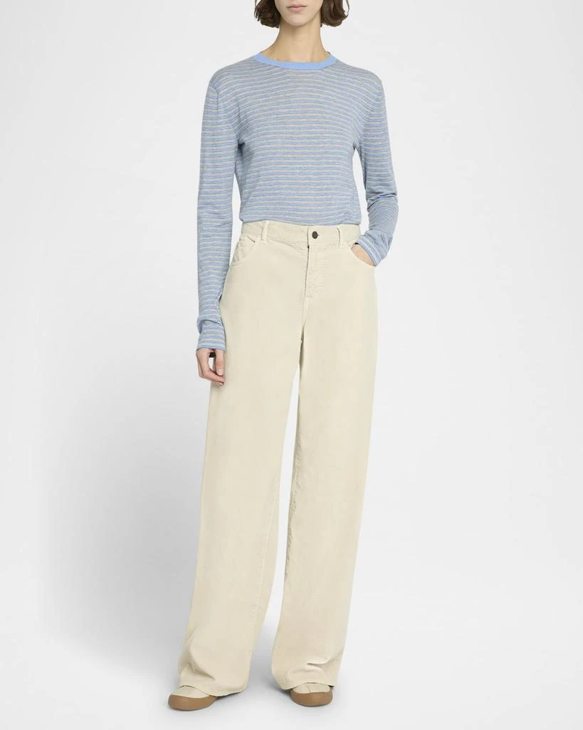 The Row Juhi Stripe Cashmere-Blend Top 2
