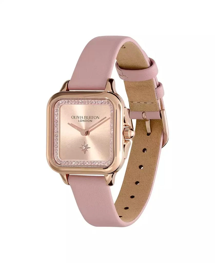 Olivia Burton Women
s Grosvenor Mellow Rose Leather Watch 5