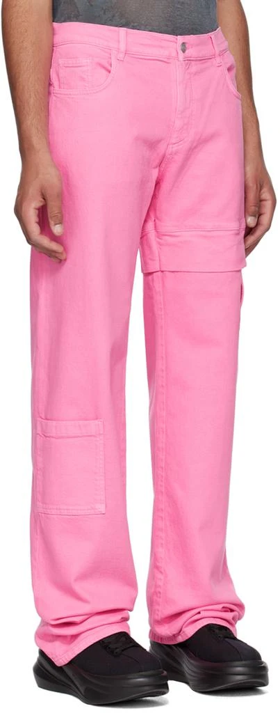 1017 ALYX 9SM Pink Oversized Denim Cargo Pants 2