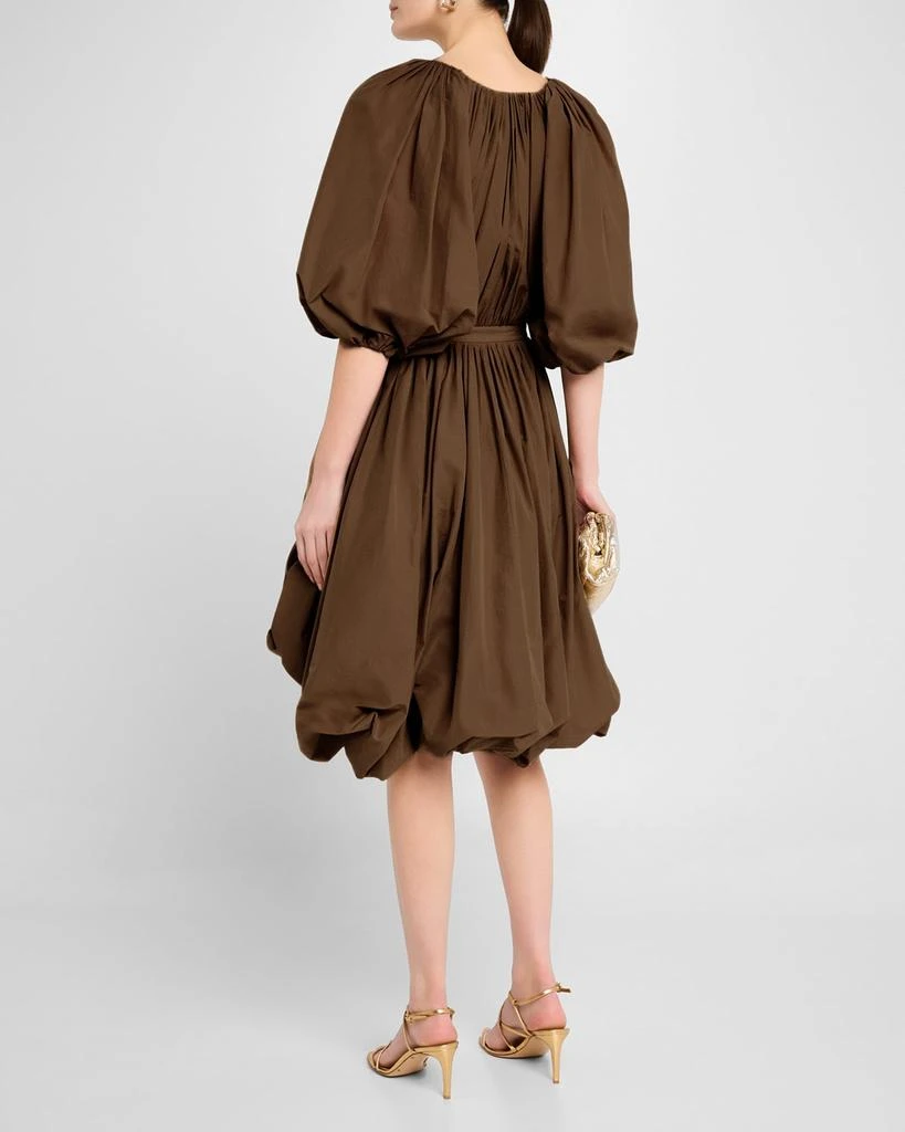 PHILOSOPHY di LORENZO SERAFINI Plunging Puff-Sleeve Balloon Dress 3