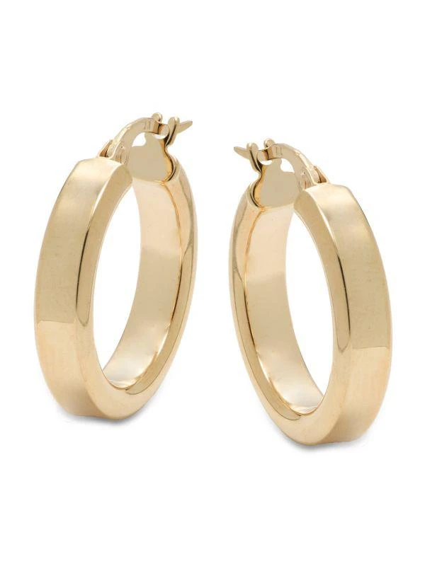 Saks Fifth Avenue 14K Yellow Gold Round Hoop Earrings 1