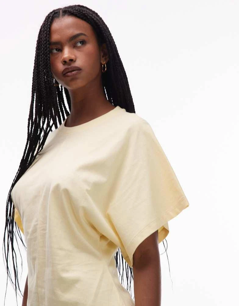 & Other Stories mini jersey t-shirt dress with short kimono sleeves in  yellow  On Sale Now with Up to 20% Off | Discover Exclusive Deals &  Savings at BeyondStyle  Authentic